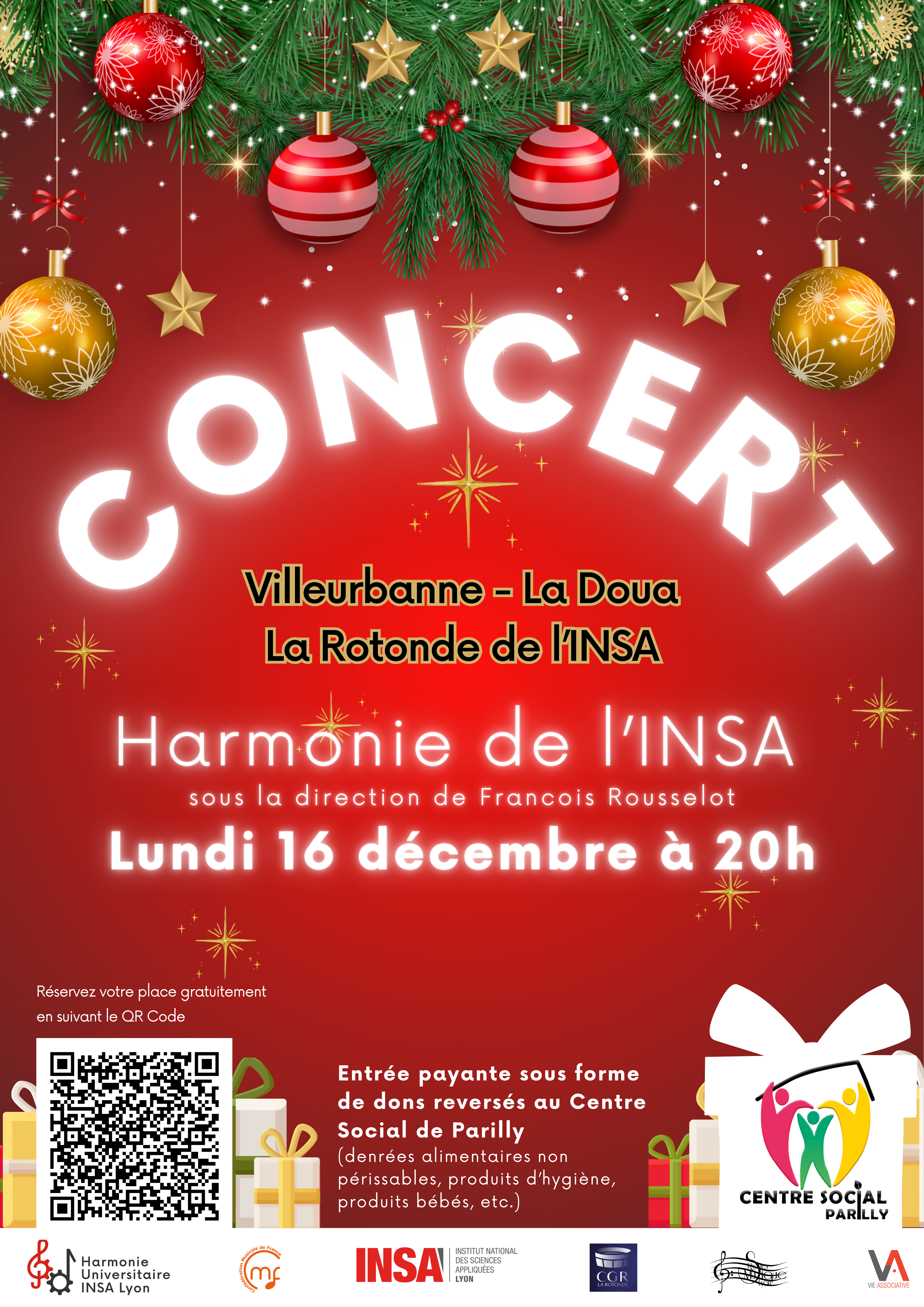 Affiche de concert noel 2024